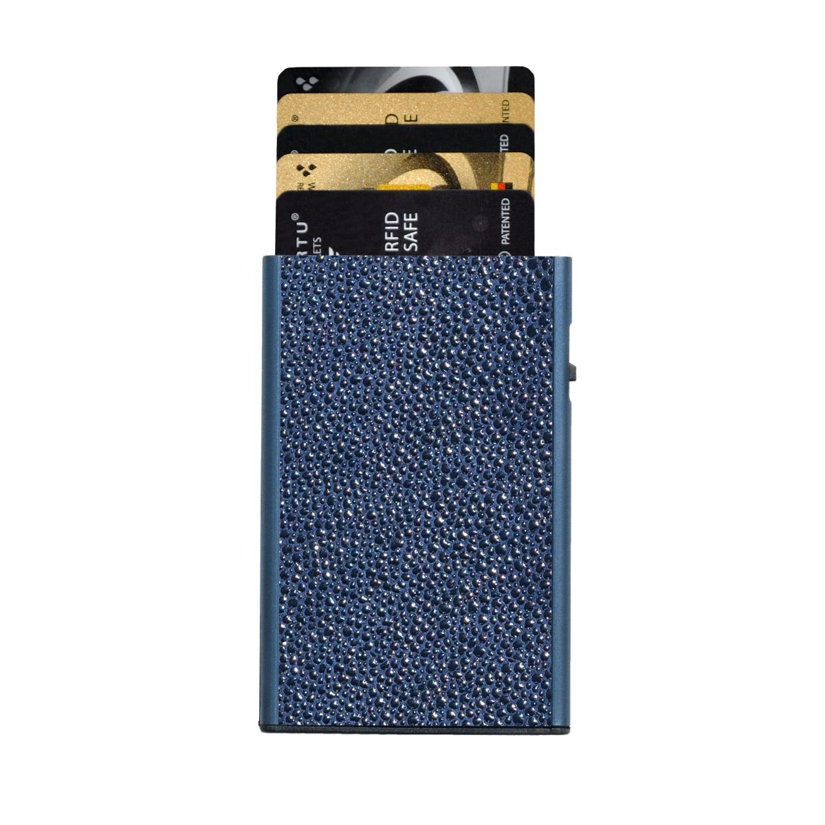 Card Case Click n Slide Wallet - Sting Ray Blue