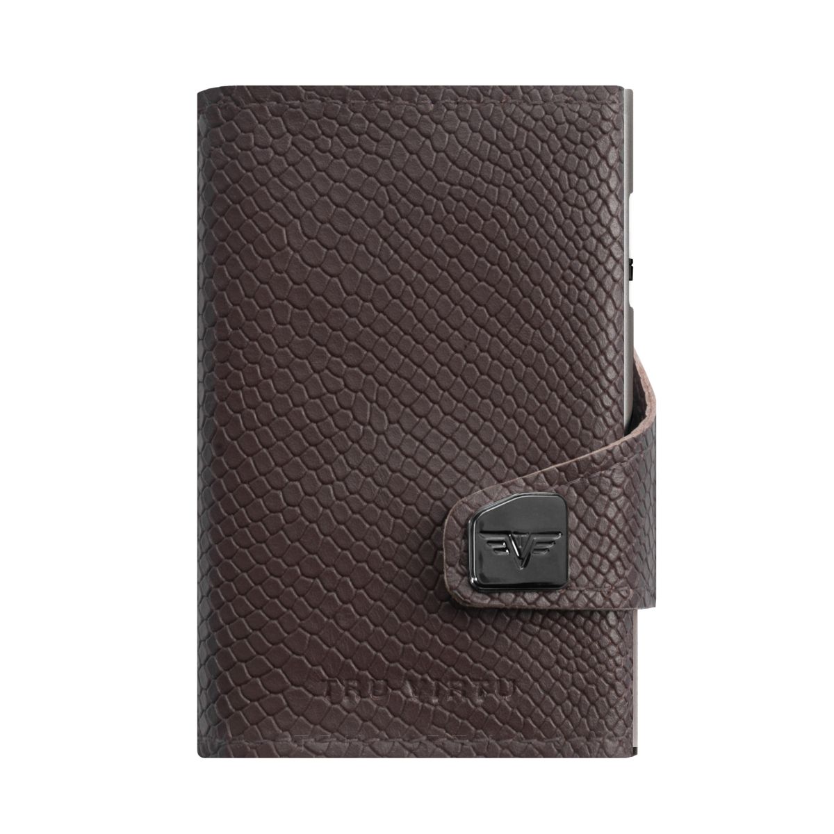 TRU VIRTU Click n Slide Wallet - Cobra Dark Brown