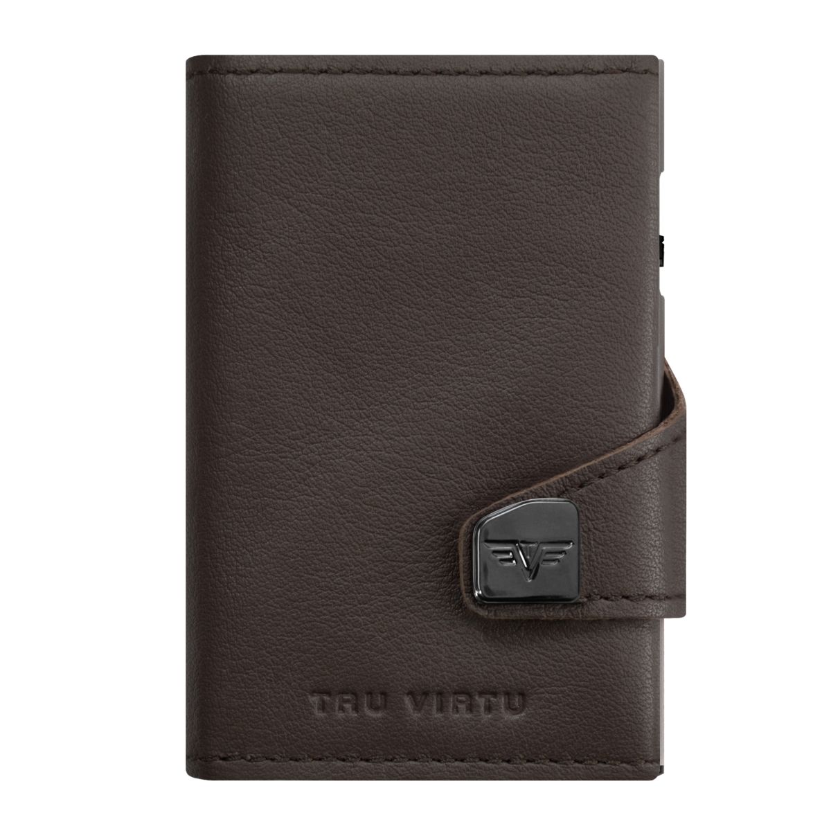 TRU VIRTU Click n Slide Double Wallet - Nappa Brown