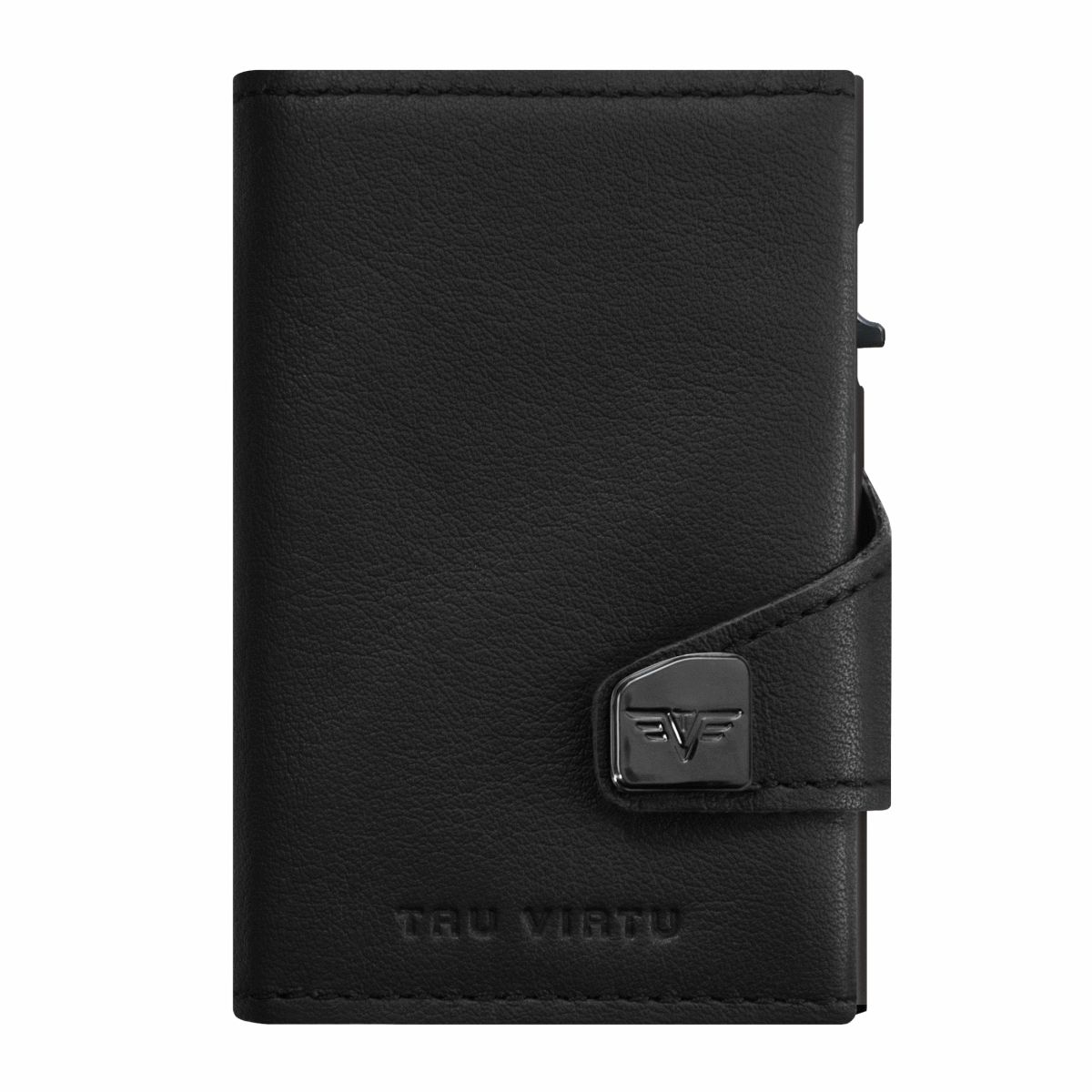 TRU VIRTU Click n Slide Wallet With Coin Pocket - Black