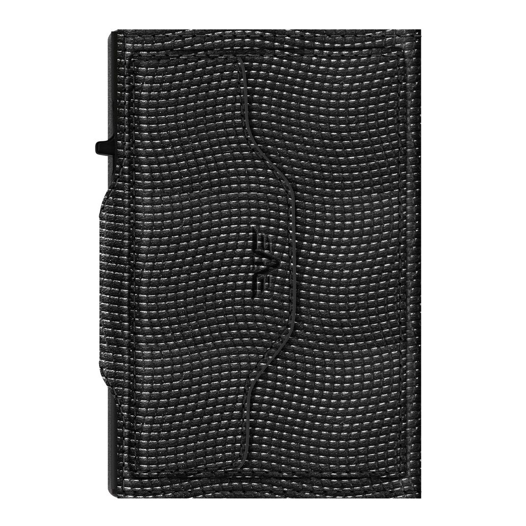 TRU VIRTU Click n Slide Wallet With Coin Pocket - Lizard Black