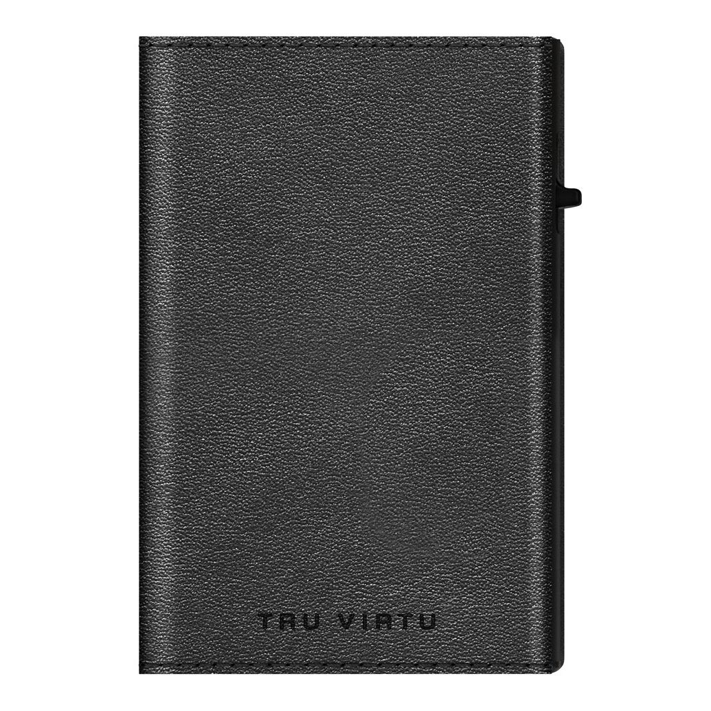 TRU VIRTU Click n Slide Sleek Wallet - Nappa Black