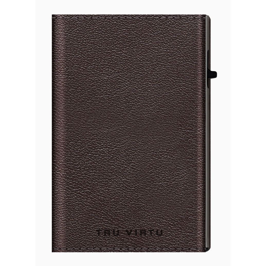 TRU VIRTU Click n Slide Sleek Wallet - Nappa Brown