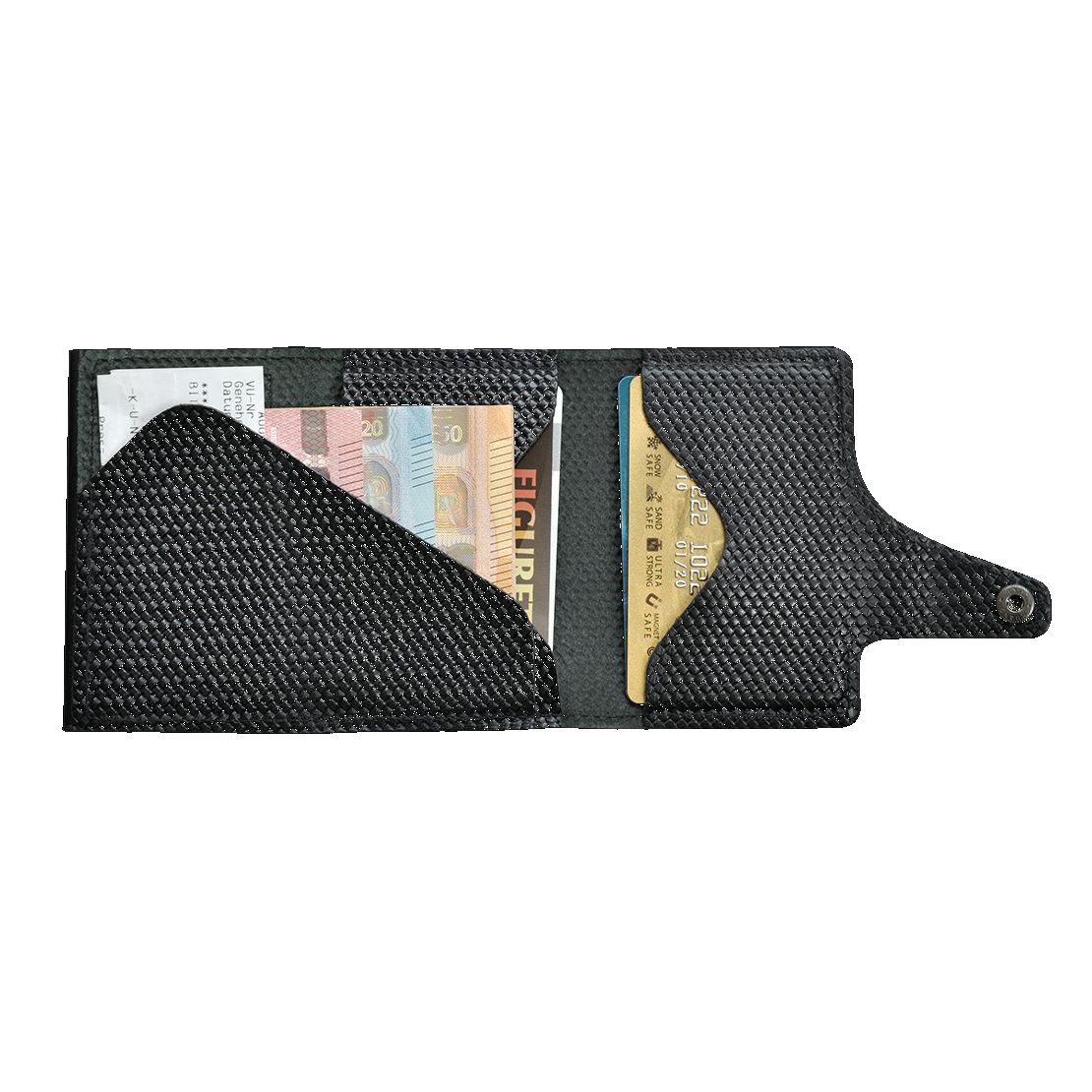 TRU VIRTU Click n Slide Wallet - Carbon