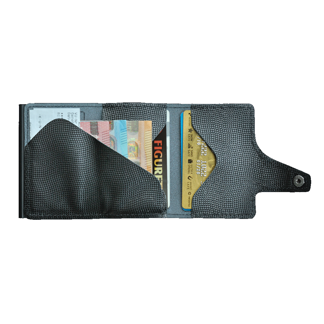 TRU VIRTU Click n Slide Wallet - Lizard Black