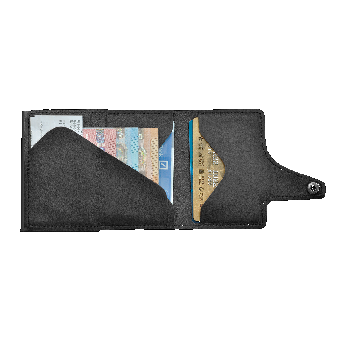 TRU VIRTU Click n Slide Wallet - Nappa Black