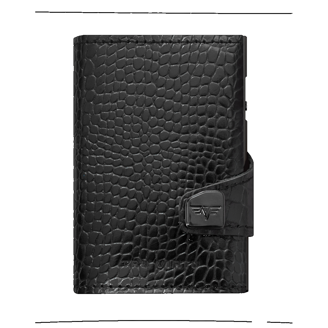 TRU VIRTU Click n Slide Wallet - Croco Black