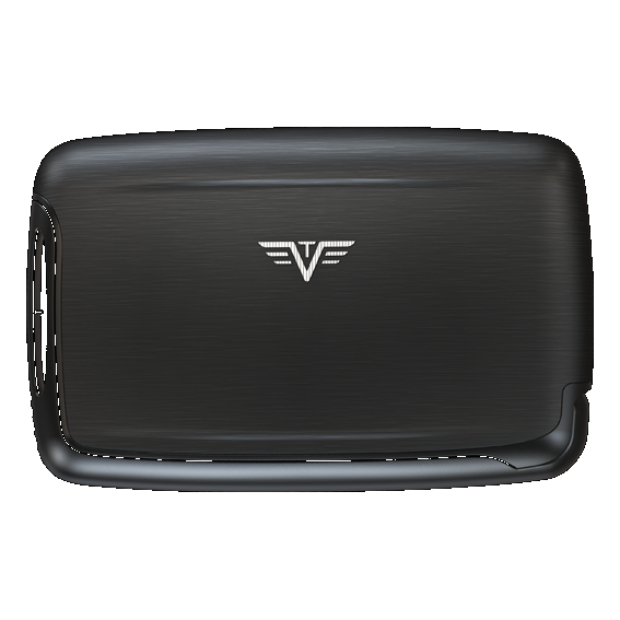 TRU VIRTU Aluminum Card Case - Pearl - Black