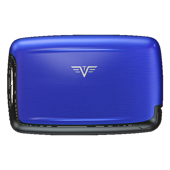 TRU VIRTU Aluminum Card Case - Pearl - Blue