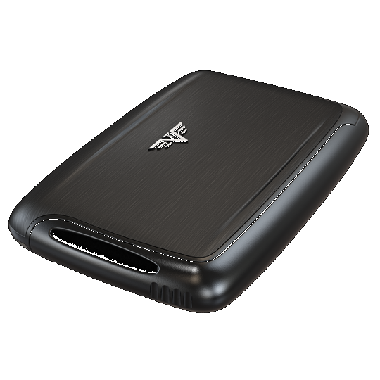 TRU VIRTU Aluminum Card Case - Pearl - Black