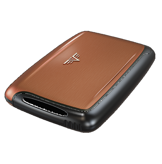 TRU VIRTU Aluminum Card Case - Pearl - Brown