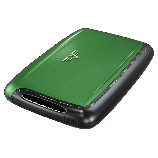 TRU VIRTU Aluminum Card Case - Pearl - Green