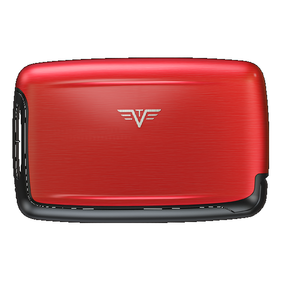 TRU VIRTU Aluminum Card Case - Pearl - Red