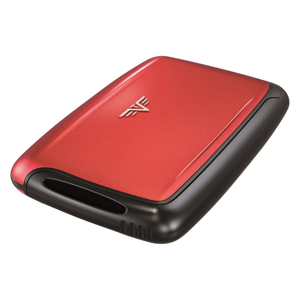 TRU VIRTU Aluminum Card Case - Pearl - Red