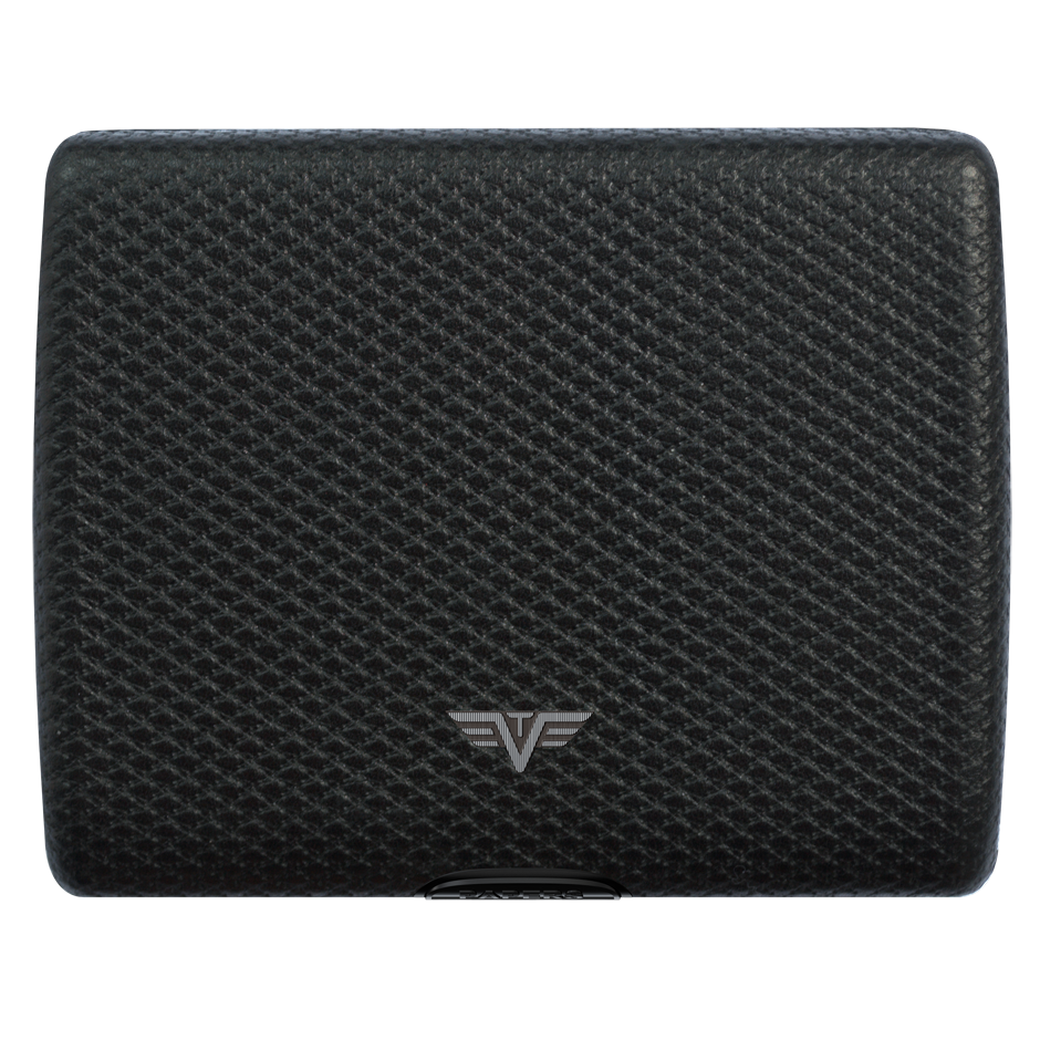 TRU VIRTU Aluminum Wallet Ray - Paper & Cards - Leather Line - Carbon