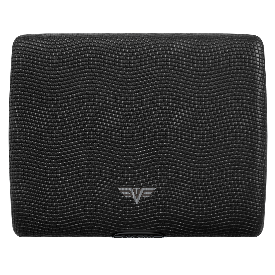 TRU VIRTU Aluminum Wallet Ray - Paper & Cards - Leather Line - Lizard Black