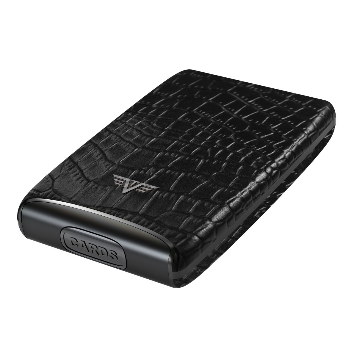 TRU VIRTU Aluminum Card Case Fan Leather Line - Corco Black