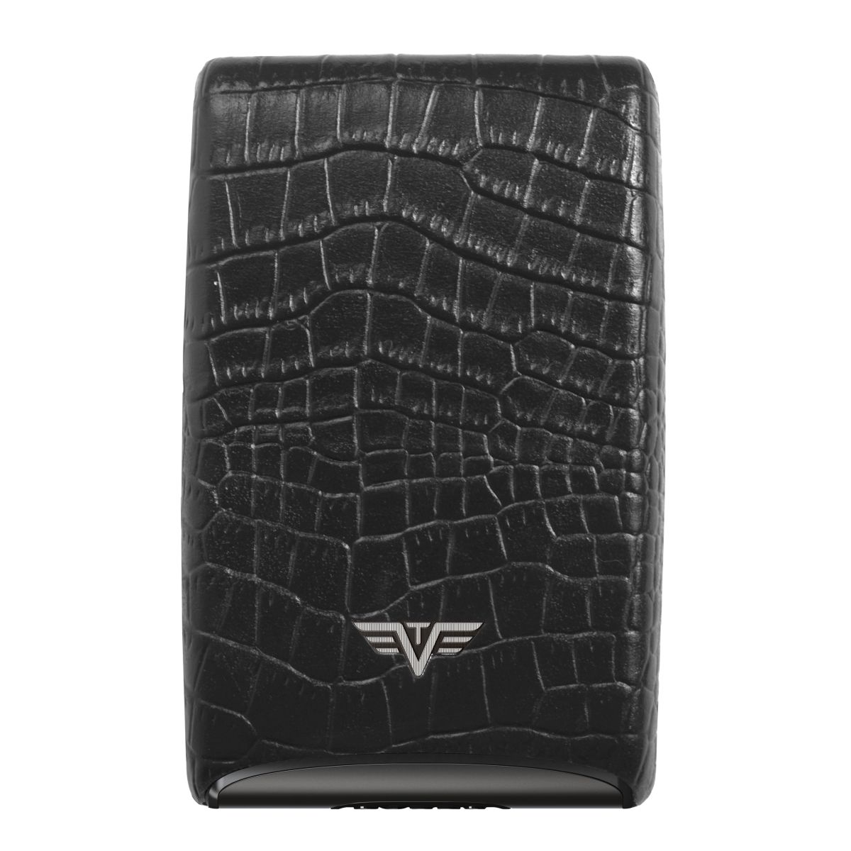 TRU VIRTU Aluminum Card Case Fan Leather Line - Corco Black