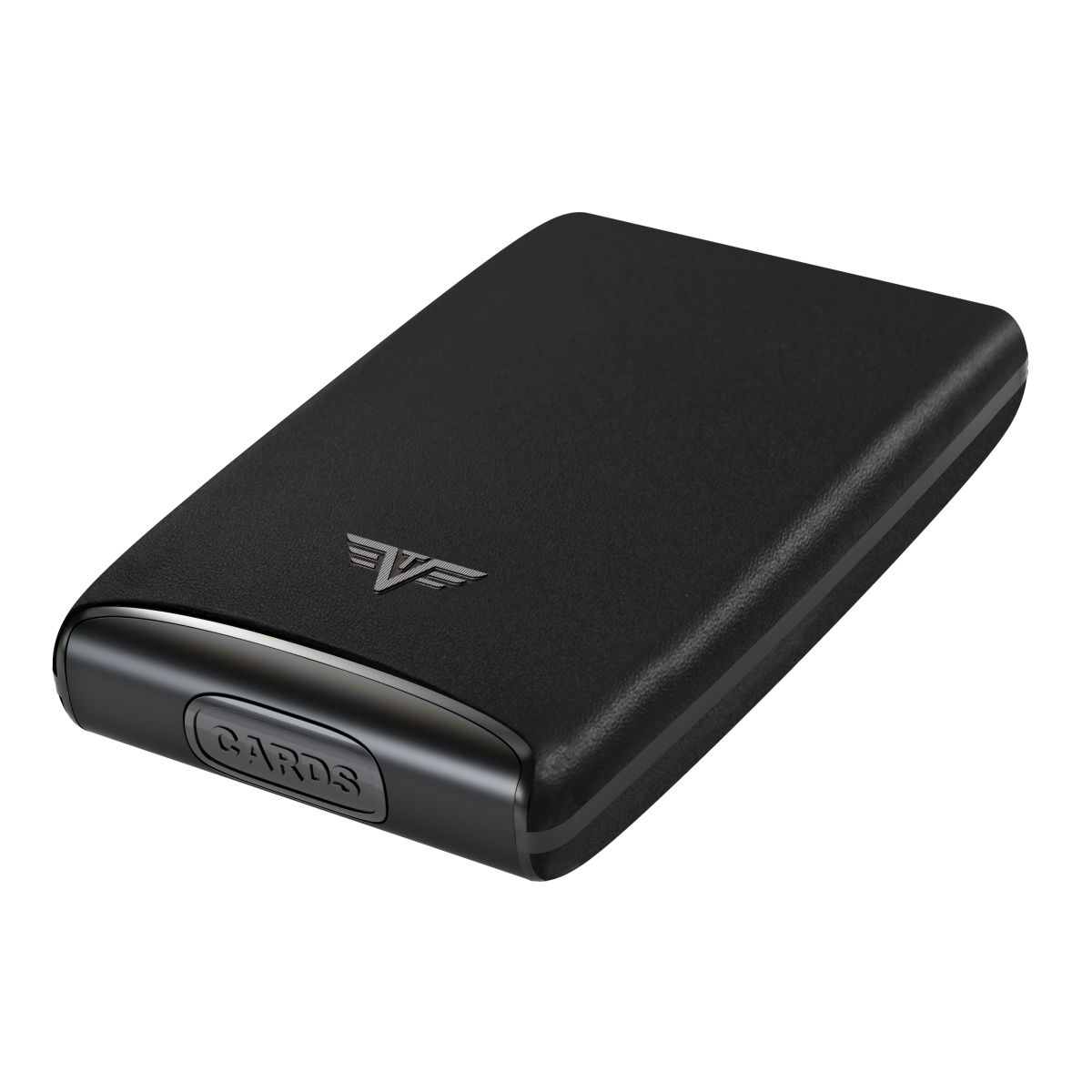 TRU VIRTU Aluminum Card Case Fan Leather Line - Nappa Black