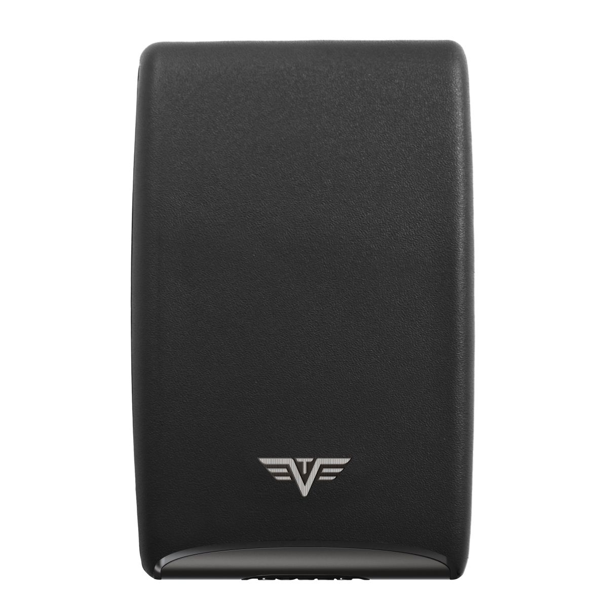 TRU VIRTU Aluminum Card Case Fan Leather Line - Nappa Black