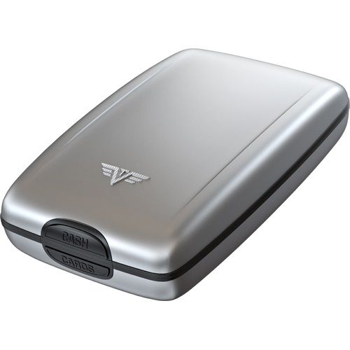 TRU VIRTU Aluminum Wallet Oyster Cash & Cards - Silver