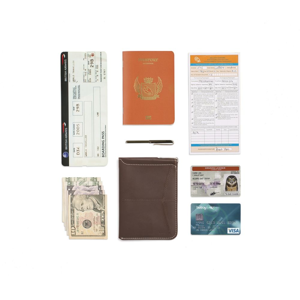 bellroy travel wallet mocha Bellroy PASSPORT SLEEVE Wallet - Mocha
