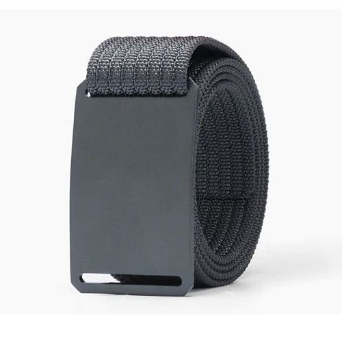 Canvas Flat Buckle Belt - Grey