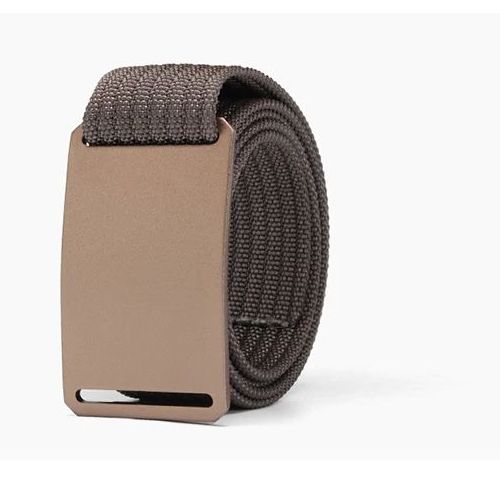 Canvas Flat Buckle Belt - Brown