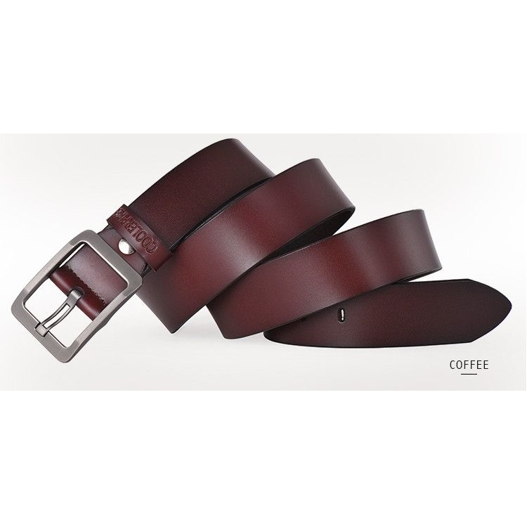 COOLERFIRE Mens Genuine Italian Leather Belt - Dark Brown