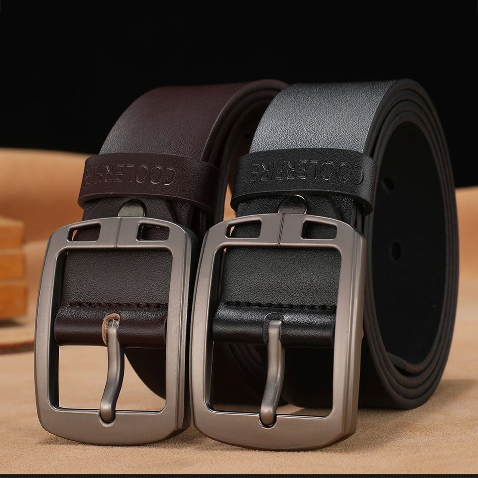 COOLERFIRE Mens Genuine Italian Leather Belt - Dark Brown