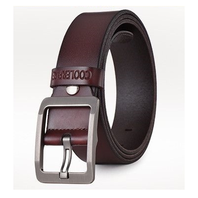 Mens Genuine Italian Leather Belt - Dark Brown