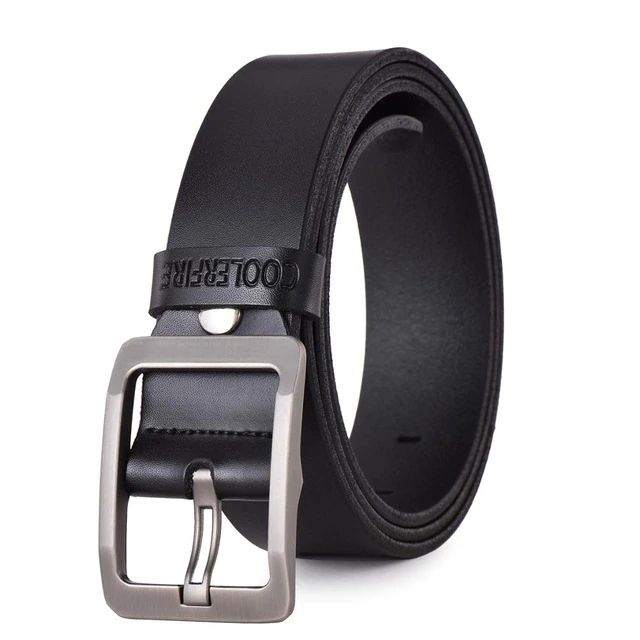 COOLERFIRE Mens Genuine Italian Leather Belt - Black