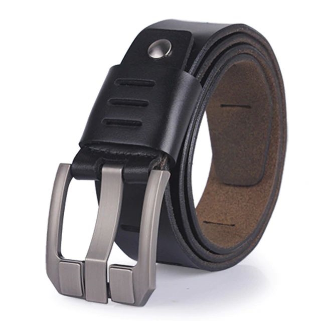 Mens Genuine Italian Leather Belt - Dark Brown