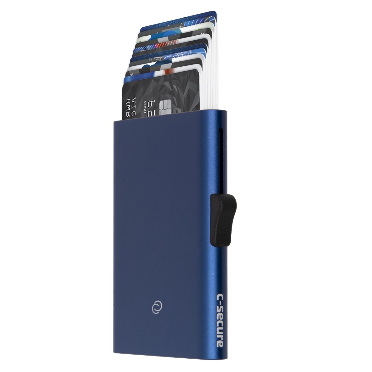 C-Secure Slim RFID XL Aluminum Card Holder - Blue