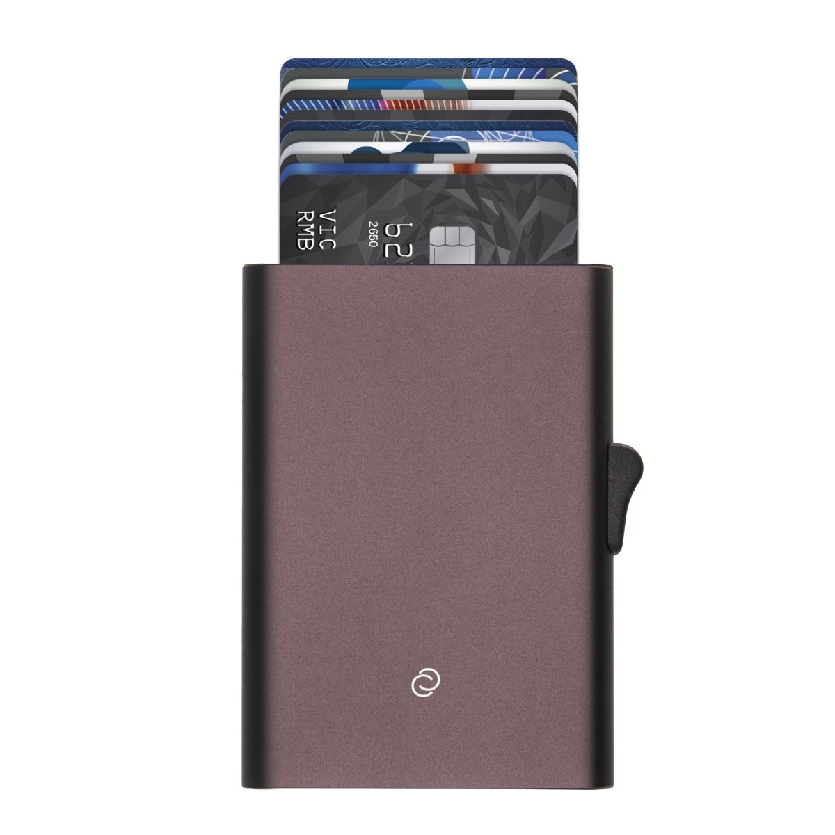 C-Secure Slim RFID XL Aluminum Card Holder - Brown