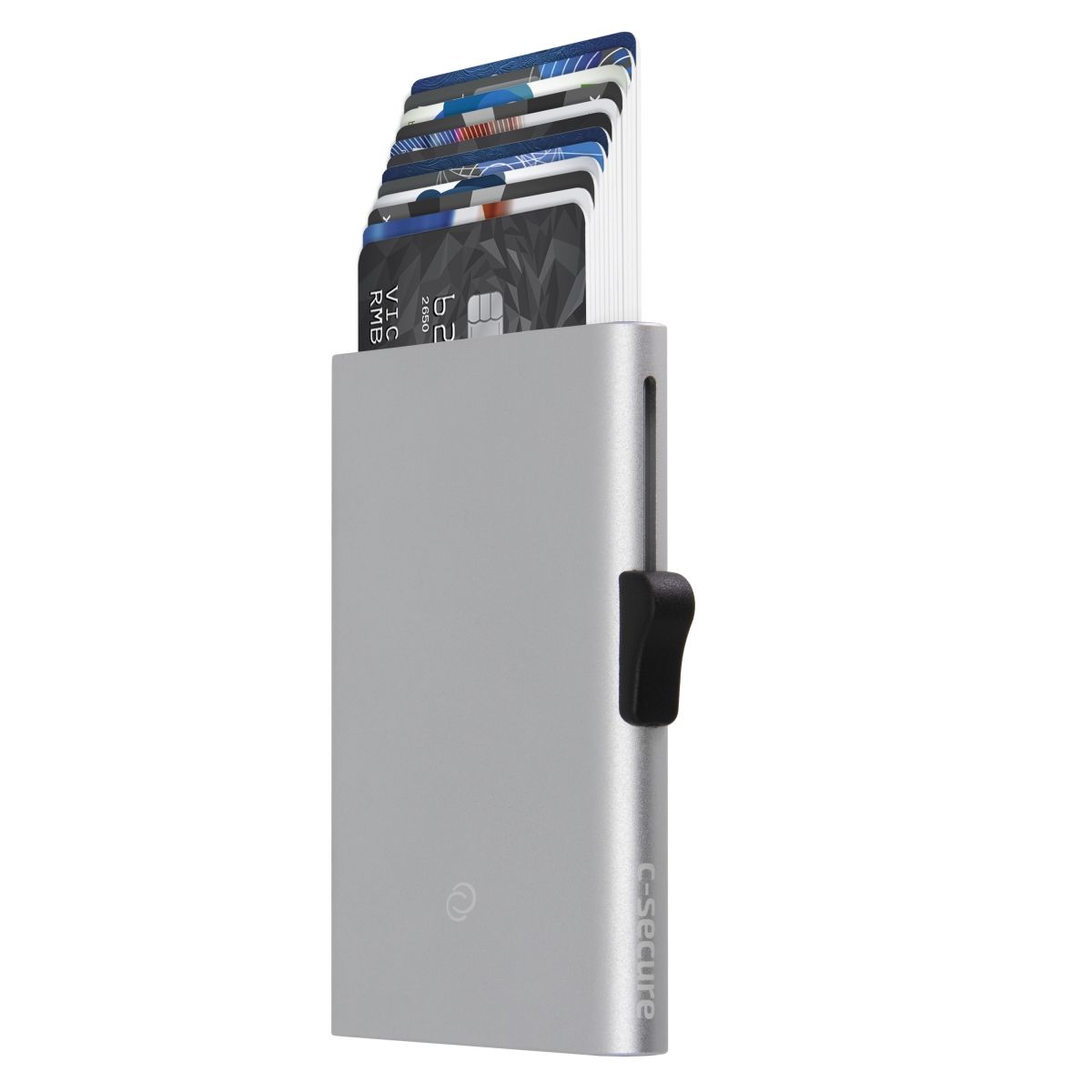 C-Secure Slim RFID XL Aluminum Card Holder - Silver