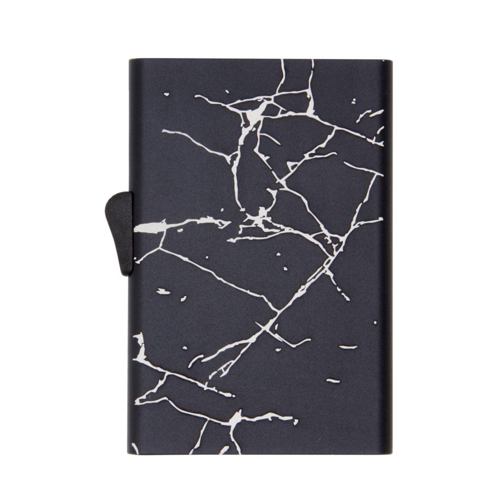C-Secure Slim Aluminum Card Holder - Black Marble