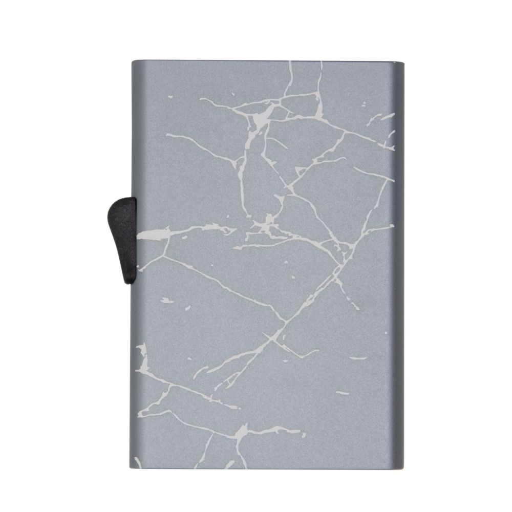 C-Secure Slim Aluminum Card Holder - Grey Marble