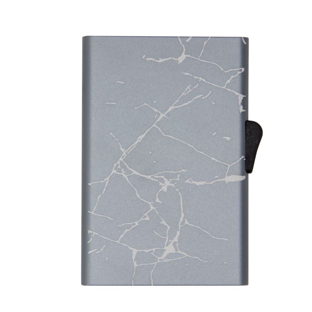 Slim Aluminum Card Holder - Grey Marble