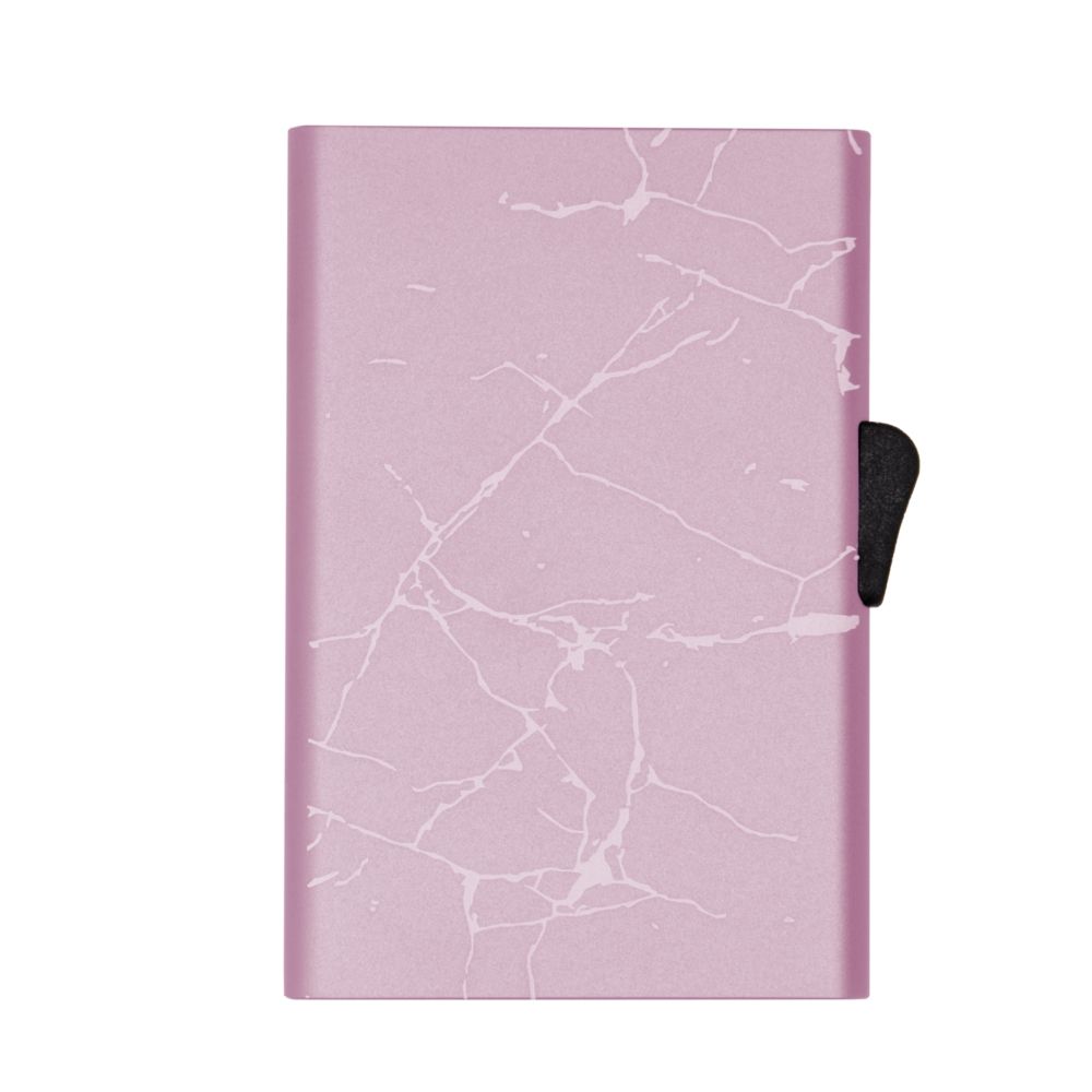 Slim Aluminum Card Holder - Rose Gold Marble