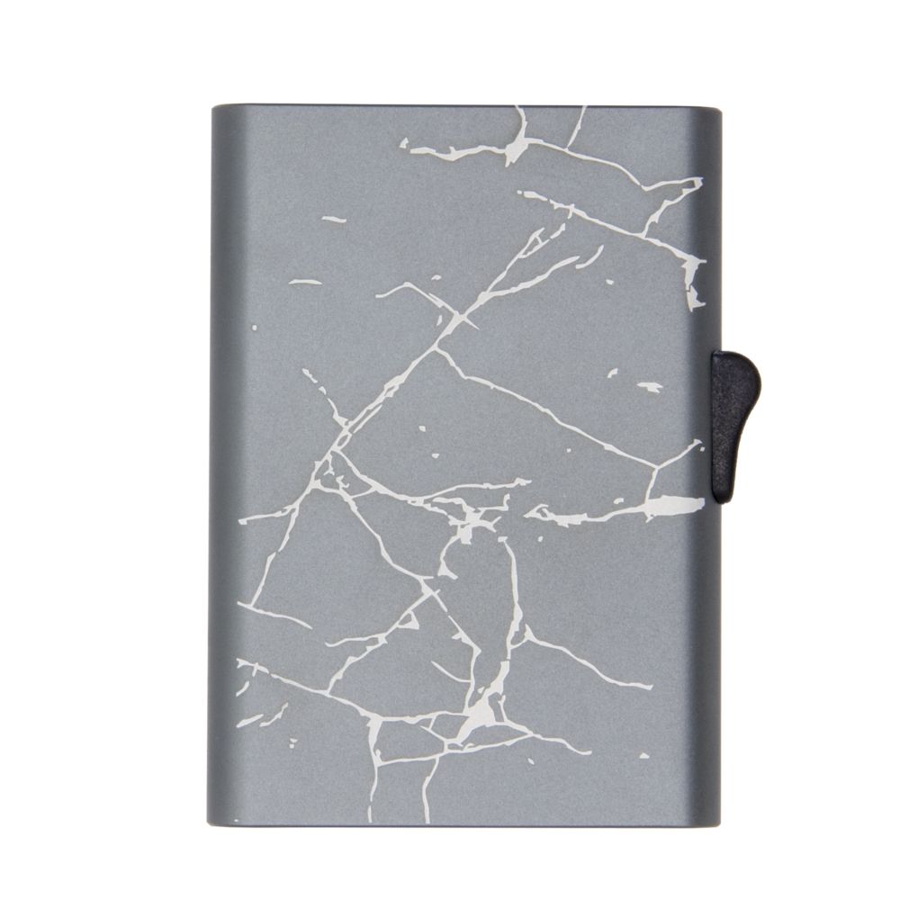 Slim RFID XL Aluminum Card Holder - Grey Marble