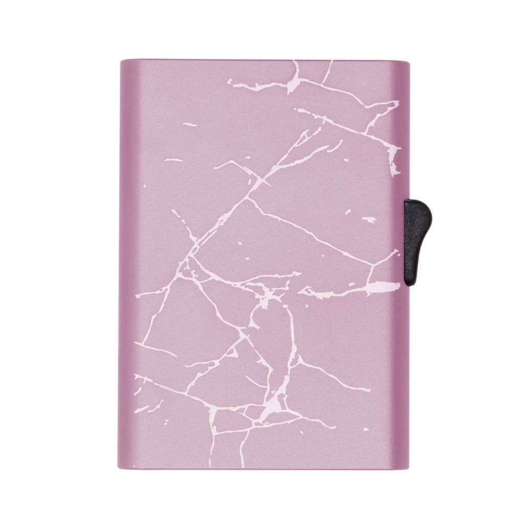 Slim RFID XL Aluminum Card Holder - Rose Gold Marble