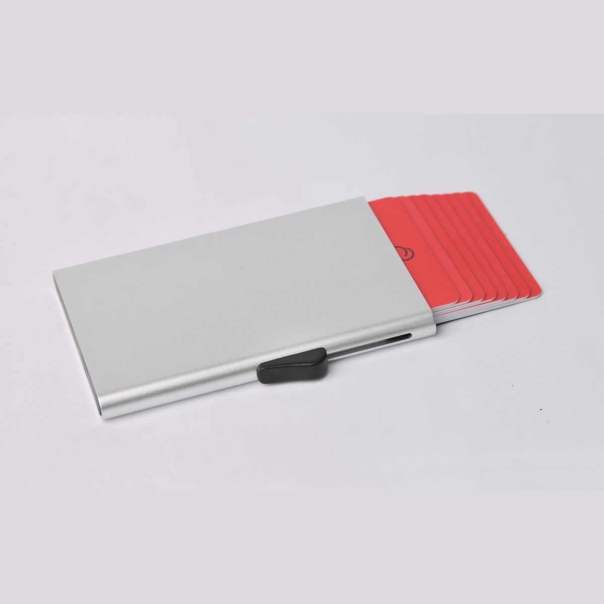 C-Secure Slim Aluminum Card Holder - Silver