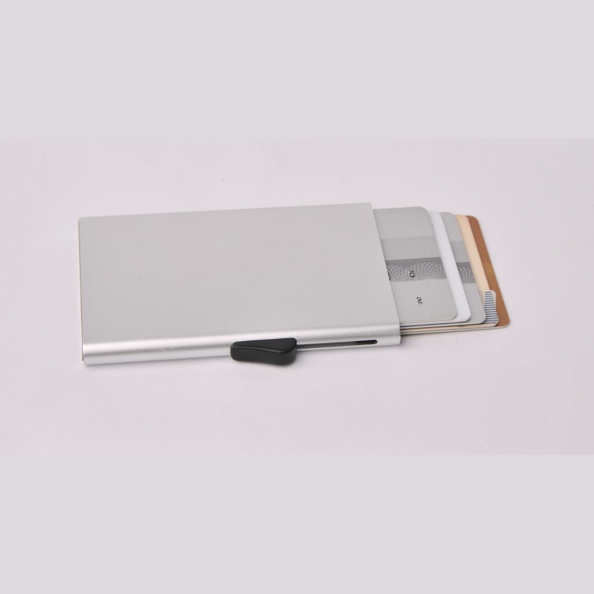 C-Secure Slim Aluminum Card Holder - Platinium