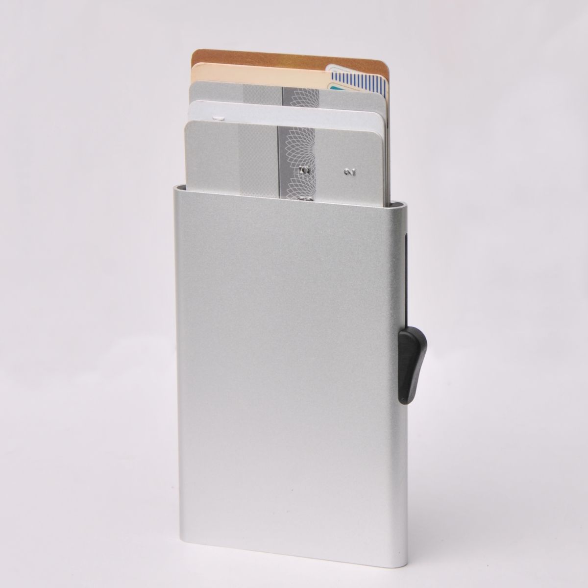 C-Secure Slim Aluminum Card Holder - Silver