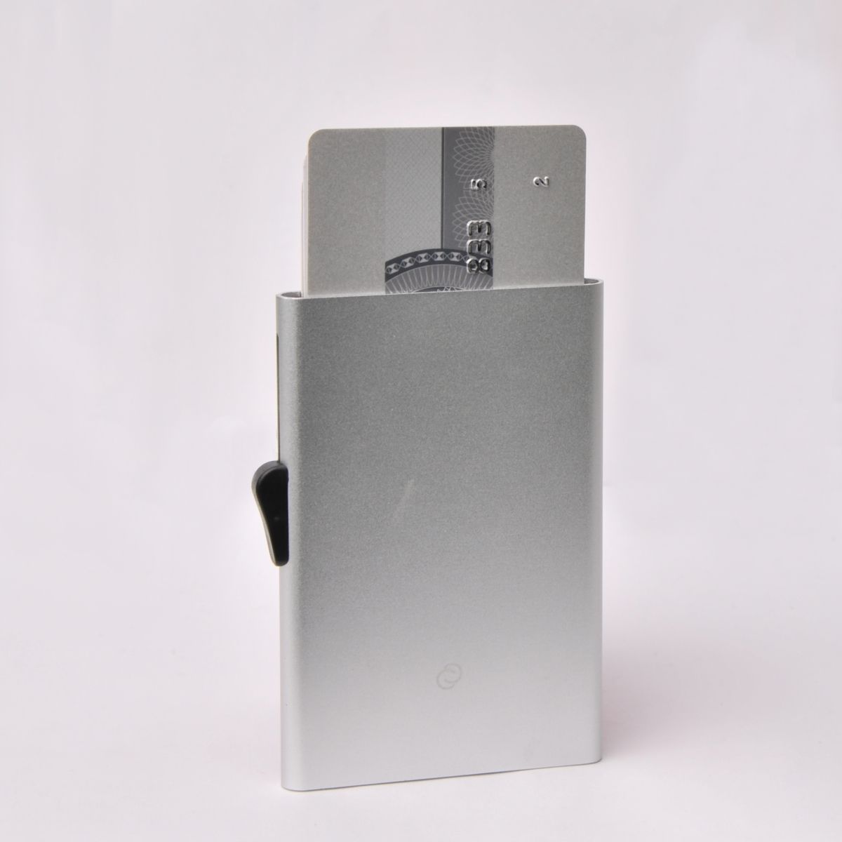 C-Secure Slim Aluminum Card Holder with Money Clip - Silver