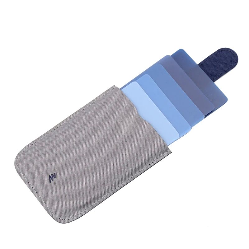 Cascading Pull Tab Wallet - Grey/Blue