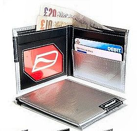 Ducti Duct Tape Bi-Fold Wallet - Silver/Red