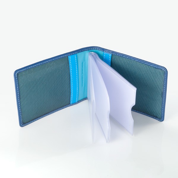 Compact Multi color credit card holder - Blue