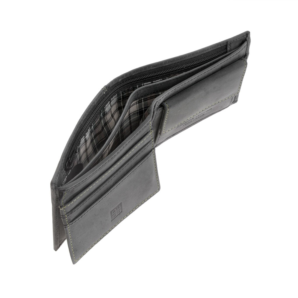 DuDu Mans vintage leather wallet - Black